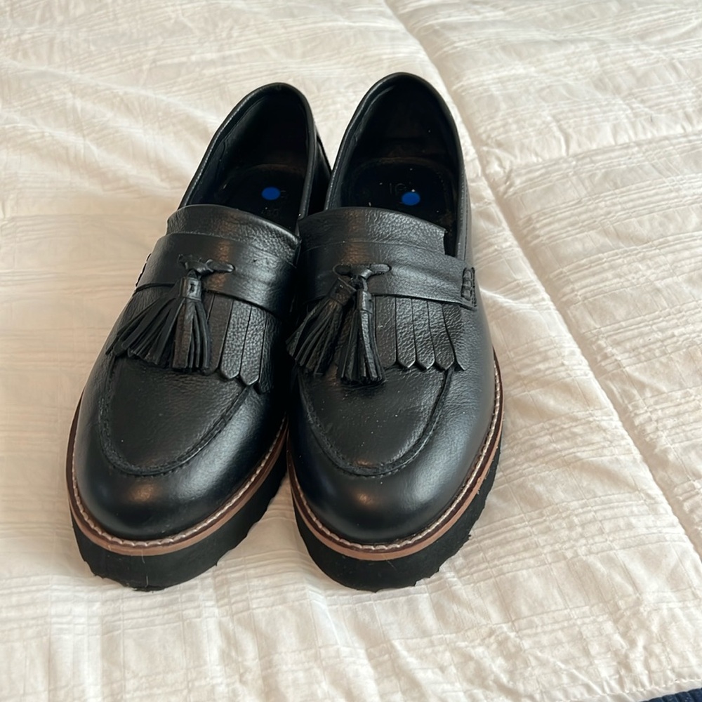 Black tassel loafers 
ASOS shoes